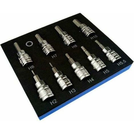 Ratschen- Und Stecknuss-set, 9-teiliges Set Metrischer Inbus-stecknüsse Für 3/8-zoll-antrieb