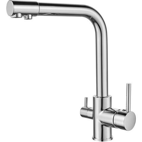 Tigrezy-3-wege-küchenhahn, Trinkwasseranschluss Für Wasserfilter, Küchenarmatur Für Spüle, 3-in-1 Küchenmischer
