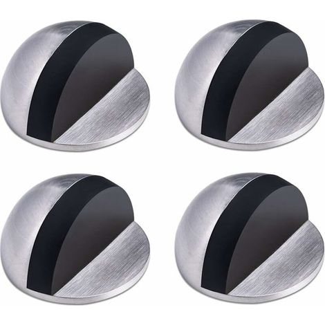 Türstopper, Edelstahl-türstopper, Selbstklebender Türstopper, Bodentürstopper, Gummi-türstopper, Halbrunder Türblocker Für Haus Und Büro, 4 Stück