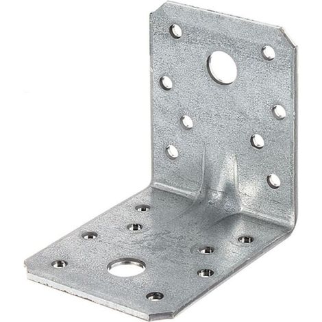 Satz Von 12 Verzinkten Winkelverbindern Gah, 70x70x55 Mm