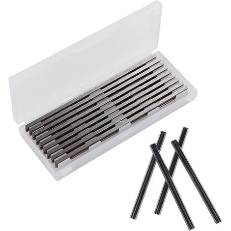 Wendbare Hss-hobelmesser 82mm - 10 Stück - Kompatibel Mit Makita, Black & Decker, Bosch, Dewalt Und Elu - Abmessungen 82x5.5x1.2mm
