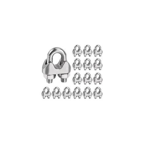 Edelstahl-kabelklemmen 6mm, 16 Stück Stahlseil-klemmen Für 6mm Metallkabel M6 Kabelklemme U-klemmen Für Metallkabel Mit 6mm Durchmesser (m6)