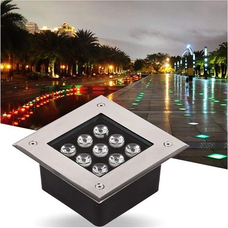 Eingebaute Quadratische Led-spotleuchte, Wasserdichte Ip67 Bodenbeleuchtung Für Den Außenbereich, Led-gartenspot Für Garten, Hof, Poolweg, Architektonische Beleuchtung (3 W Warmweißes Licht)