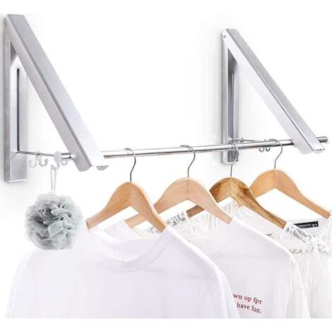 Wäschetrockner Wandmontage, Klappbarer Wandschrank Mit 40 Cm Stange Und Haken