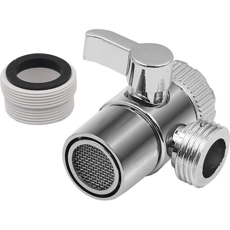 Innovativer Küchen-spülenverteiler Mit Doppelanschluss, Umleitungsventil, Wasserhahnadapter, Schalter Und Umschalter (zinklegierung)