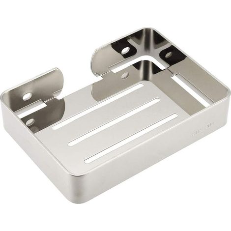 Wandseifenschale Aus Edelstahl Mit Montageset Für Die Dusche, Silber