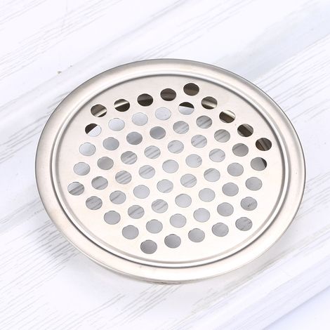 Lüftungsgitter In Edelstahlfarbe, Durchmesser 53 Mm, Rundes Edelstahlgitter Mit Einer Masche, Geeignet Für Küchenschrankentlüftungen