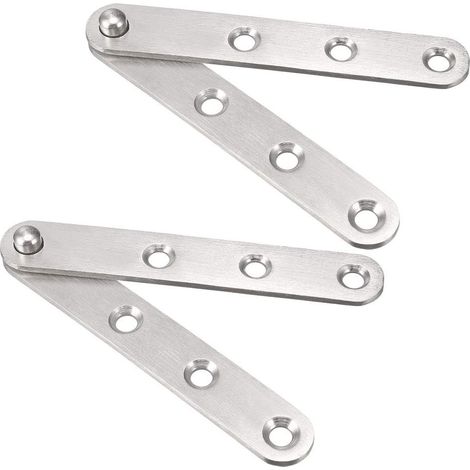 2er-set Unsichtbare 360-grad-drehgelenke Aus Edelstahl Für Schranktüren, Silber, 60 Mm Lang