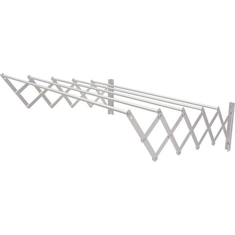 Argent Einziehbare Wandleine 60 Cm / 80 Cm, Hochfestes Aluminium, Edelstahl-optik, Abmessungen: 60 Cm / 80 Cm, Klappbare Wäscheleine, Außenwäschespinne