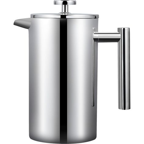 Kaffeemaschine, Küchen- Und Esszimmerutensilien, Französische Druckkaffeemaschine Aus Edelstahl 304, Handgefertigte Teekanne, Fassungsvermögen: 1000 Ml