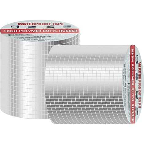 2er-set Butyl-dichtungsband 100mm X 5m, Wasserdichtes Klebeband, Selbstklebendes Butylband, Leckreparatur Für Dachreparaturen