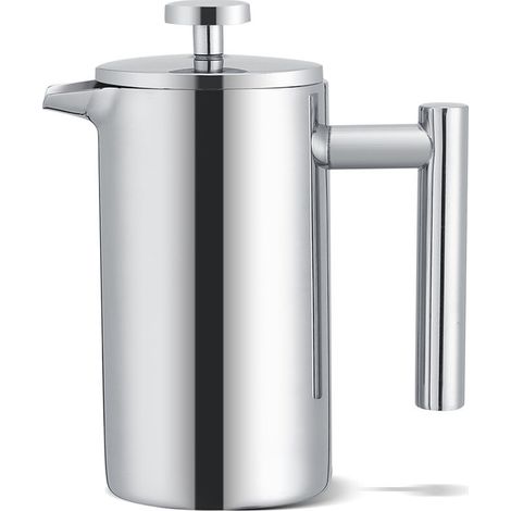 Französische Presskaffeekanne Aus Edelstahl, 350 Ml, Mit Dreifachfilter
