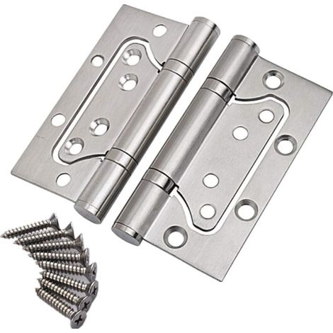 Unsichtbare Edelstahltürscharniere, 4 Zoll - 2er-pack