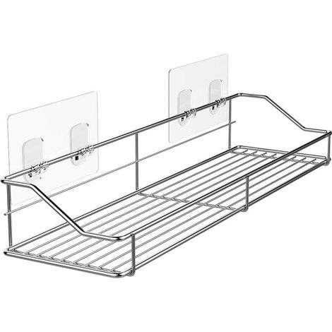 Edelstahl-badregal, Perforationsfreier Badezimmer-aufbewahrungskorb