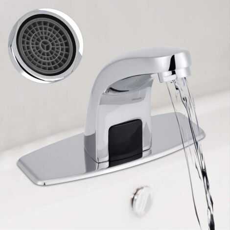 Automatischer Wasserhahn, Sensoraktivierter Waschbeckenwasserhahn, Berührungsloser Infrarot-waschbeckenwasserhahn Mit Steuereinheit, Geeignet Für Zuhause, Restaurant, Einkaufszentrum, Schule Fliti