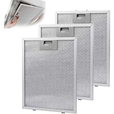 3 Stück Dunstabzugshaubenfilter, Aluminiumfilter, Waschbarer Fettfilter, Metallfettfilter Für Dunstabzugshauben Vieler Großer Marken (320x260mm)