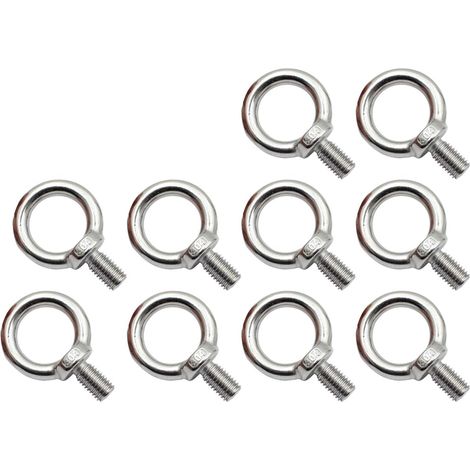 10er-pack M8 Augenschrauben Aus Edelstahl, Rostfreie Augenschrauben, Runde Augenschrauben, Augenschraube, Edelstahl 304, Korrosionsbeständig.