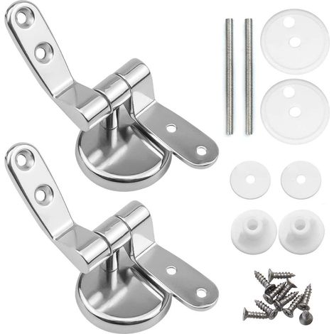 Scharniere Für Wc-klappdeckel, 2er-pack Ersatzscharniere Für Toilettensitze Mit Befestigungen Aus Legierung
