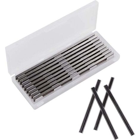 10 Stück Hobeleisen Aus Hss-stahl, 82 Mm, Reversible Hartmetall-hobelklingen, Set Für Elektrohobel, Maße 82x5,5x1,2 Mm, Kompatibel Mit Makita, Black & Decker, Bosch, Dewalt Und Elu