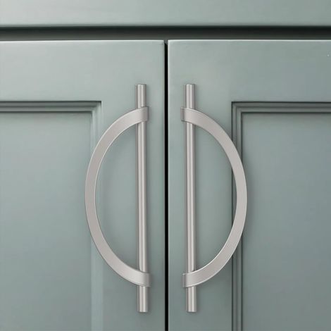 2er-set Silberne Küchenmöbelgriffe Aus Zinklegierung Mit Schrauben, Ideal Für Büros Und Schubladen, Lochabstand: 128 Mm