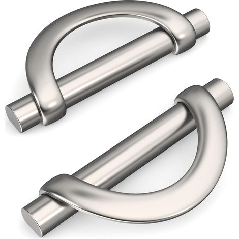 Silberne Küchenmöbelgriffe, 2er-set, Mit Schrauben, Aus Zinklegierung, Ideal Für Büros Und Schubladen, Lochabstand: 96 Mm