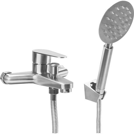 Badewannenarmatur Mit Handbrause, Edelstahl-badewannenmischer Mit Schlauch Und Wandhalterung, Einhebelige Badewannenarmatur, Badewannenarmatur Für Dusche, Badezimmer (a