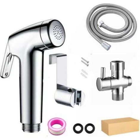 Gesundheitsset + Dreiwegeventil Einfache Pistole 1/2 Chrom-badezimmer-pistolenset