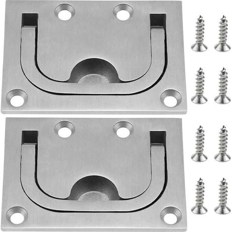 Edelstahl-bootsgriff 304 – 2er-pack – Maße 76 X 57 Mm – Spiegelglanz-finish Für Bootsluken