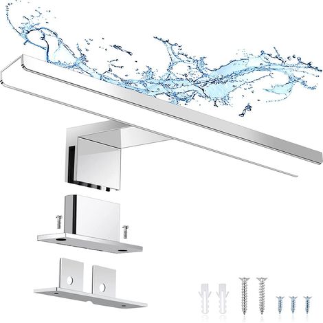 2-in-1 Led-spiegelleuchte Ip44 Badezimmerleuchte Neutralweiß Waschtischleuchte 230v Schrankleuchte Spiegeloberflächenmontage Clip-leuchte Wandlampe Für Badezimmer (30cm 4000k 6w)