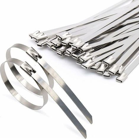 Edelstahl-klemmband 304 – 100 Stück – Tragkraft 90 Kg – Temperaturbereich -80 Bis 550 ℃ – Schnelle Installation Mit Kugelverriegelung