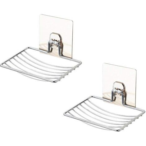 2er-set Robuste, Selbstklebende Wand-seifenspender Aus Edelstahl Für Zuhause, Küche, Bad Und Dusche (silber)