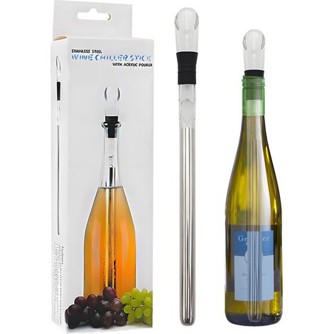 Edelstahl-weinkühler – Ideales Zubehör Und Geschenk Für Weinliebhaber, Herren Und Damen, Kühlset Für Weiß- Und Rotwein