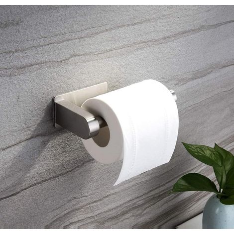Selbstklebender Toilettenpapierhalter Für Küche Und Bad, Ohne Bohren, Zum Ankleben An Die Wand, Aus Gebürstetem Edelstahl