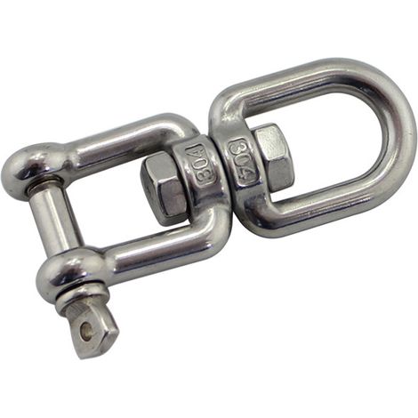Pieces M8 Edelstahl Doppelseitig Haken Öse Drehbar Auge Y Gabel Rotation Schäkel Ring Verbinder Zum Aufhängen Von Sandsack Schaukel, Hängesessel