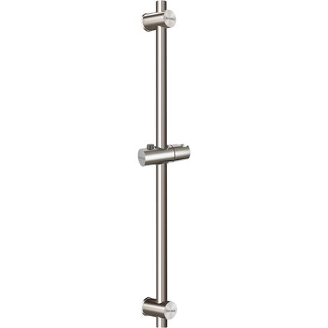 Verstellbare Duschstange, 80 Cm Duschstange Aus Edelstahl 304 Mit Verstellbarem Duschkopfhalter In Höhe Und Winkel, Gebürsteter Stahl, Gesamthöhe 800 Mm