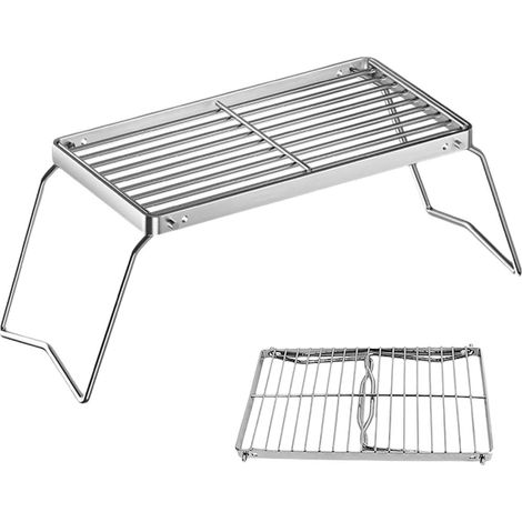 Klappbarer Grillrost Aus Edelstahl Für Den Außenbereich – Für Lagerfeuer – Mini-klappgrill – Für Camping Und Grillen