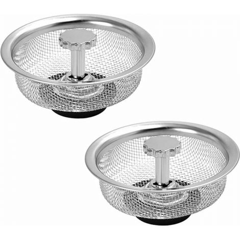 Abflussfilter, Auslaufstopfen, 2x Edelstahl-spülenfilter Für Küche Und Bad, Durchmesser 3,26 Zoll