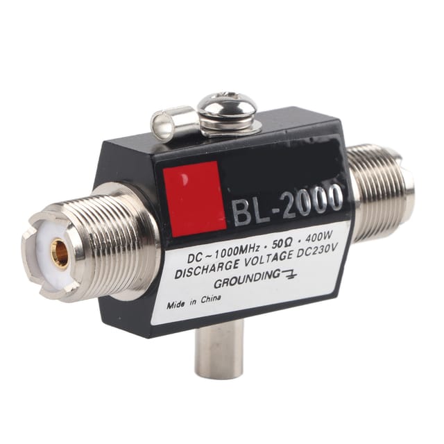 Yinitone BL-2000 Koaxial-Überspannungsschutz PL259 Buchse auf PL259 Buchse, Blitzschutz für Antennen