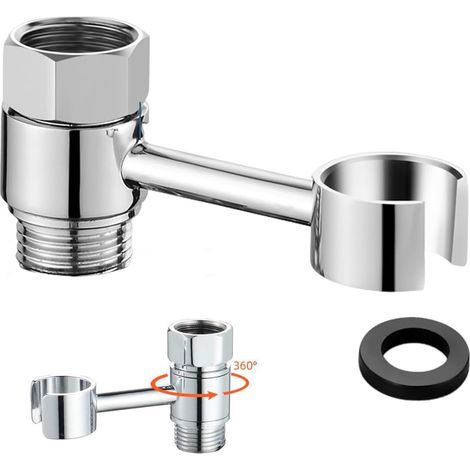 Duschhalterung 20 Mm, Handbrausehalterung, Ohne Bohren, Duschhalter Mit 360-grad-drehung, Duschkopfhalter Für Dusche, Badezimmer, Verchromtes Messing