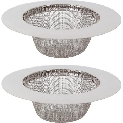 2 Stück Küchenspülensieb, Edelstahl-spülensieb, Edelstahl-abflussfilter, Küchenspülen-sieb, Für Küchenspüle, Badezimmer, Waschbecken, Badewanne