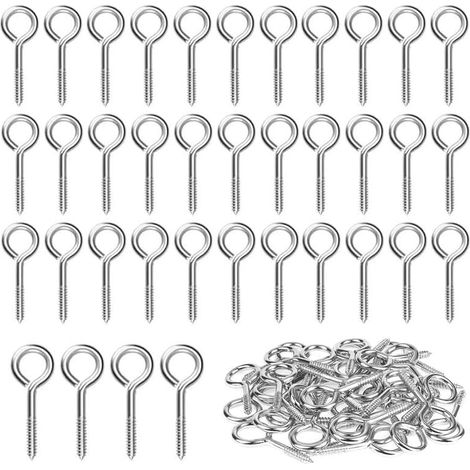 Edelstahl 304 Einschraubhaken M3 – 40er Pack – Länge 40mm – Sichere Traglast Bis Zu 8kg – Für Befestigung Und Aufhängung