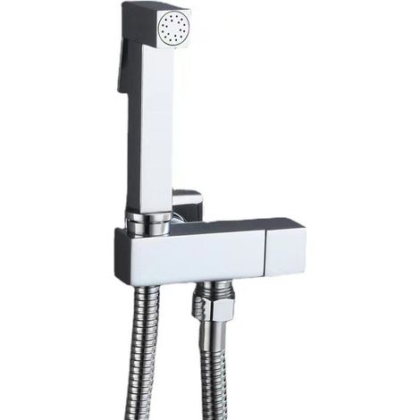 Komplettes Set Aus Messing-bidet-duschkopf, Silberfarben, Mit Eckventil Aus Kupfer + Zink-spritzpistole + 1,5 M Duschschlauch