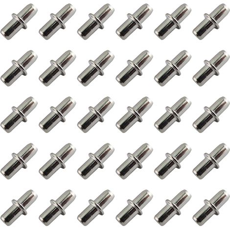 4er-set Regalträger 5 Mm, Vernickelt – Regalhalter – Brettstütze Für Möbel Und Schränke, 5 X 15 Mm