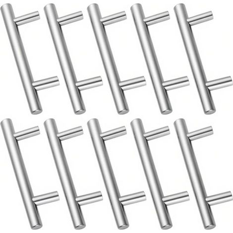 10er-set Möbelgriffe Küche, Edelstahl Türgriff Küchenschrank Schubladengriff Lochabstand 64mm Schrankgriff Küche, Gebürstete Oberfläche
