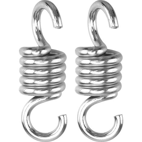 2 Stück Stuhlfedern, Schaukelfedern, Hängemattenfedern, Zum Aufhängen Der Hängematte, Sandsackhalter Für Die Veranda (silber)