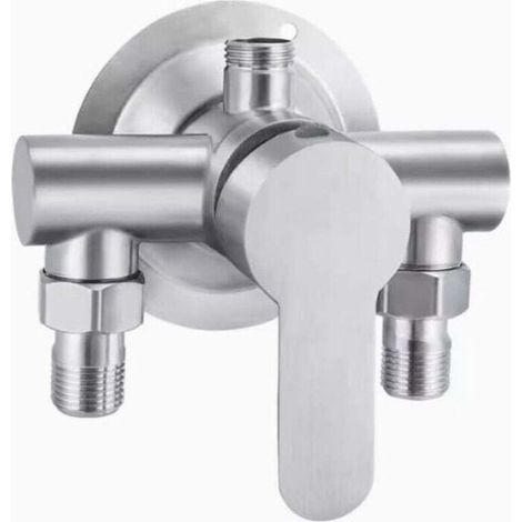 Edelstahl-duschhahn-schalter G1/2 Gewinde 304 Warm- Und Kaltwassermischer Wandmontage Metallgriff