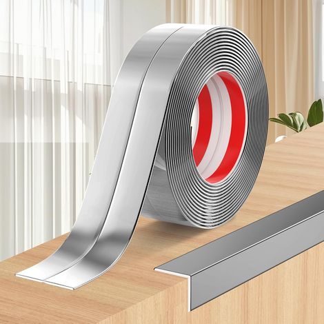 Silberner Kantenschutz, 4 Cm X 1 M, 1 Rolle, Selbstklebender Und Flexibler Innen- Und Außenkantenschutz