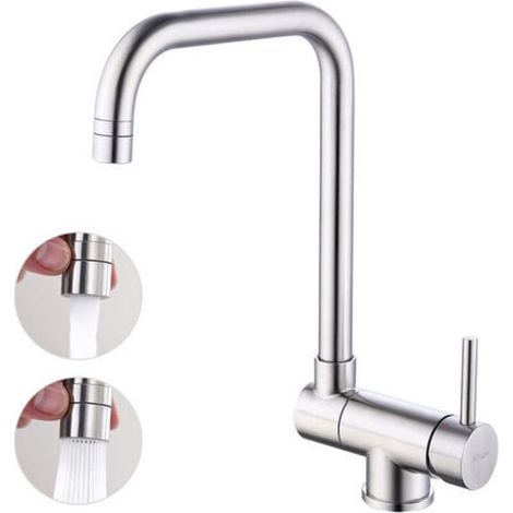 Klappbarer Küchenarmatur 360° Drehbar Aus Gebürstetem Nickelstahl, Zusammenklappbarer Wasserhahn Für Spüle Vor Dem Fenster