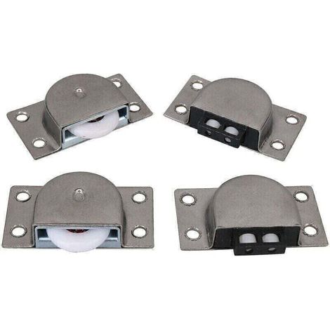 2er Set Edelstahl 338 Schrank Schiebetür Rollenlager