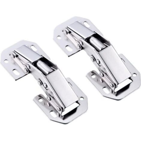 Scharniere Für Küchenschranktüren - Unsichtbar, Lückenlos, Einfache Montage - 2 Stück, 7,6 Cm, Silber